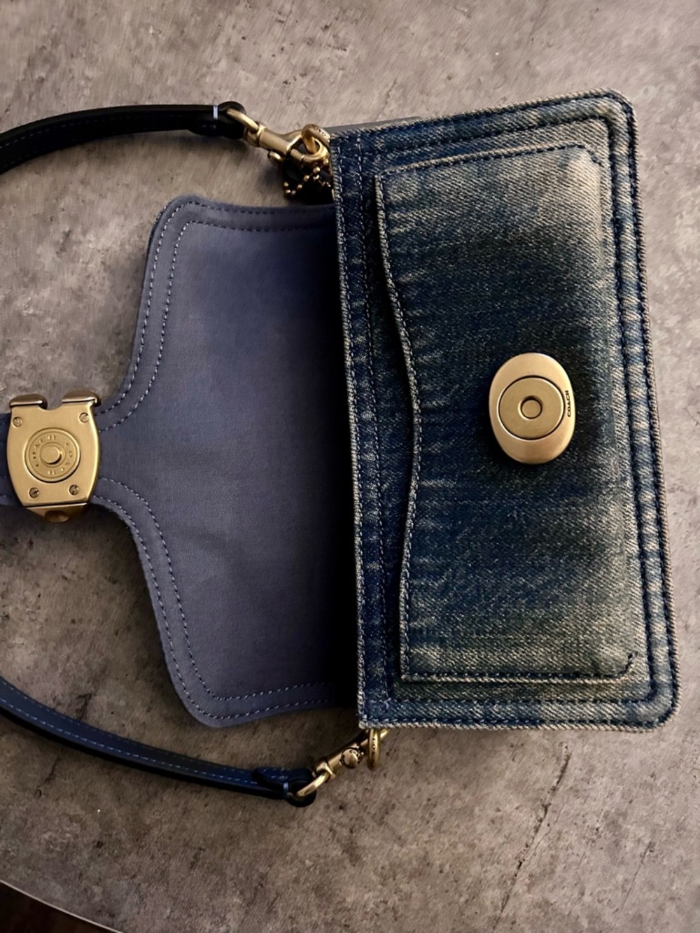 Coach Tabby 20 Small Denim Shoulder Bag *Like New* - Picture 4 of 6